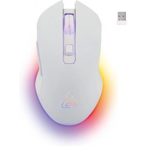KALANKA-- Kult Helium Wireless - Souris Gamer sans Fil Blanche- Capteur Optique 6400 DPI, Rétroéclairage 7 Couleurs, 6 Boutons - Souris Gaming Ultra réactive- Compatible PC/PS4/PS5 u2013 Blanche - N - Neuf