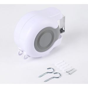 Corde à linge extensible - 13 m - Blanc - Neuf