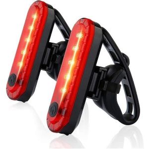 Lot De 2 Feux Arrière De Vélo Ultra-Lumineux Rechargeables Par Usb ¿ Visibilité Diurne, Étanchéité Ipx4, Sécurité Polyvalente Pour Le Cyclisme Et Les Activités De Plein Air - Neuf