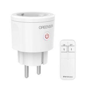 Prise Telecommande Sans Fil - T&eacute;l&eacute;commande Prise Mini RF Contr&ocirc;le de Prise 30M RF Prise Connect&eacute;e avec Prise Connect&eacute;e Sans Fil Int&eacute;rieur Commande &agrave; Distance Prise Prise de Courant 16A Blanc - Neuf