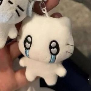Cute Headphones Kitten Keychain Women Men Mini Crying Cat Couple Keyring Cartoon Soft Charms Bag Pendant Fashion Decoration Gift-Weeping Cat- - Neuf