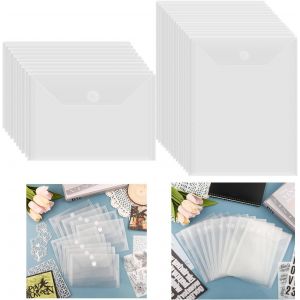 Sjzg-30 Sacs De Rangement Enplastique Transparent Refermables Pour Matrices Découpe Et Tampons Grande Poche Pour Loisirs Créatifs, Scrapbooking Fabrication Cartes Pochoirs - Neuf