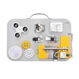 Jeu De Soci&eacute;t&eacute; Multifonctionnel Pour Enfants, Planche D'activit&eacute;s, Jeu De Motricit&eacute; Fine, Apprentissage De L'habillement, Jouet De Voyage Portable Pour Enfants - Neuf