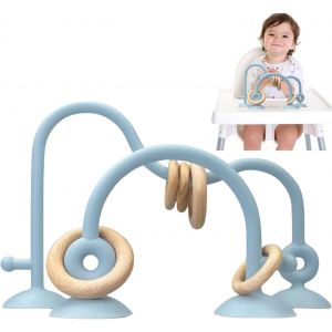 Jouet Ventouse Chaise Haute Bebe, Baby Jouets Montessori, Jouet Silicone Ventouse, Jouets d'&eacute;veil pour B&eacute;b&eacute;, Jouet Bain B&eacute;b&eacute;, Cadeau Enfant Fille et Gar&ccedil;on pour b&eacute;b&eacute;, Beige - Neuf