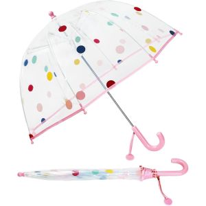 Parapluie - Transparent - Anti-Vent - Long Cloche, Parapluie Enfant Transparent Cloche Robuste Et Stable, Parapluie D&ocirc;me Garcon Fille Parapluies Cannes V&eacute;hicule Blue Engineering - Neuf