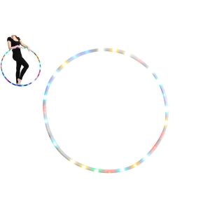 Cerceau De Hula-Hoop Led Avec 24 Lumi&egrave;res Aux Couleurs Changeantes, Design Pliable, Facile &Agrave; Allumer Et &Agrave; &Eacute;teindre, Id&eacute;al Pour Les F&ecirc;tes Et Le Sport - Neuf