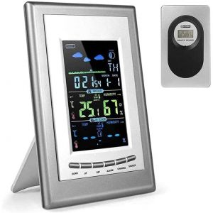 SUBZONAL-Station m&eacute;t&eacute;o Hygrom&egrave;tre de thermom&egrave;tre ext&eacute;rieur int&eacute;rieur sans Fil avec Moniteur de temp&eacute;rature r&eacute;sistant &agrave; Froid, Horloge m&eacute;t&eacute;orologique sans Fil multifonctionnelle, Calendrier perp&eacute;tuel - Neuf
