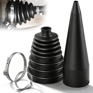 MEVRONISSHOP-Soufflet de Cardan Universel Cache-poussi&egrave;re pour Joint Homocin&eacute;tique avec Collier de Serrage Inox Cone Soufflet Cardan Avant Droit Adapt&eacute; &agrave; la Plupart des Op&eacute;rations d'Entretien Automob - Neuf