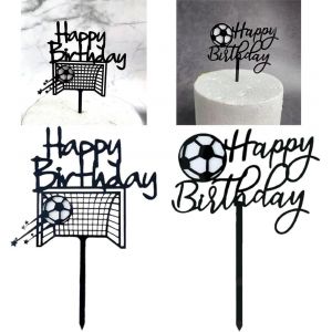 Chicslick-2 Décorations D'anniversaire Football, Décorations De Gâteau Football, Décorations De Gâteau Sportif Ballon De Football Pour Enfants, Garçons, Fans De Football[X2024] - Neuf