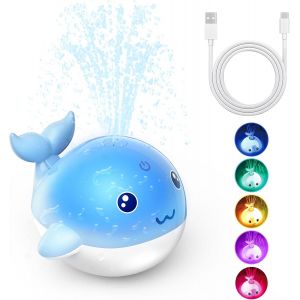 Kal-Jouet De Bain Pour B&eacute;b&eacute; - Rechargeable - Jouet De Bain - Arroseur - Baignoire - Fontaine D'eau - Jouet Pour Tout-Petits (Bleu) - Neuf