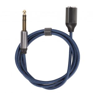 Cable adaptateur audio anti-interferences 6,35 mm male vers 2 x 3,5 mm femelles pour prises 6,35 mm et equipement audio - Neuf