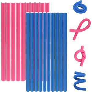 KAL-Pièces Bigoudis Cheveux Rouleaux Permanente Boucles Flexibles Sans Chaleur Curling Twist Flex Mousse Pour Cheveux - Neuf