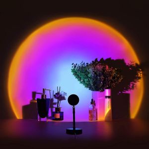 Lampe De Projection De Coucher De Soleil,Projecteur De Veilleuse Led,Lumière Led Visuelle Romantique Pour La Vie De Fête À La Maison - Neuf