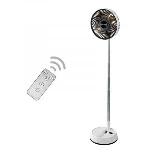 Ventilateur sur pied oscillant portable avec télécommande,ventilateur de bureau pliable,batterie aste,62 piédestaux,camping - height 92CM - Neuf