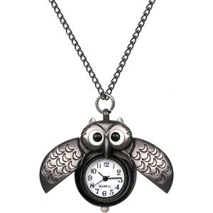 Fdjhy-Montre Gousset Homme Montre De Poche Femme Mode Le Hibou Mouvement Quartz Longue Chaine De Chandail Montre Broche/Cadeau Fête Des Pères - Neuf