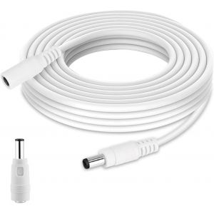 JGD-C&acirc;ble d'extension DC 1M pour routeurs FritzBox VDSL/DSL/Cable, AVM Fritz!Box 7590 7580 7582 7560 3490 6590 6490 6430 4040 4020, Adaptateur Secteur DC, c&acirc;ble d'extension, Blanc - Neuf