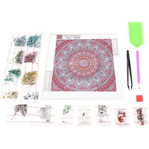 Ayuhr-Diy Mandala Diamant Peinture Kit 5d Perceuse Complète Broderie Point De Croix Mur Monté Décor À La Maison - Neuf