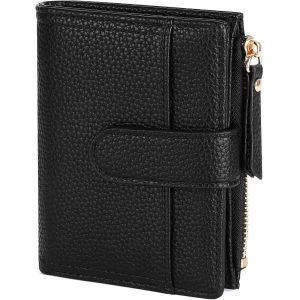 Portefeuille Femme Cuir, Porte Monnaie Femme Petit Portefeuilles Et Porte-Cartes Avec Fermeture Éclair Poche À Monnaie, Vert - Neuf