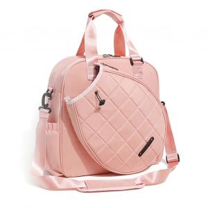 Sac A Bandouliere Reglable Pour Raquette De Tennis Et Badminton (Rose) - Neuf