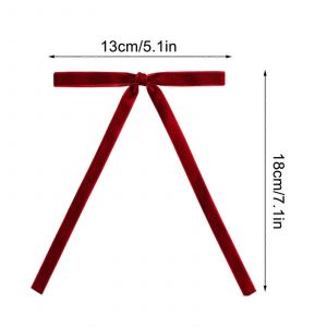 24 Pcs Velours Couronne de No&euml;l Arc 5x7 Pouces, Compatible avec Arbre de No&euml;l D&eacute;coration, la Maison de l'Artisanat Cadeau Arcs pour Int&eacute;rieur Ext&eacute;rieur - Neuf