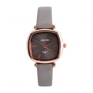 Petit Cadran Carr&eacute; Style R&eacute;tro Montre &Agrave; Quartz Pu En Cuir Bracelet Accessoire (Gris) - Neuf