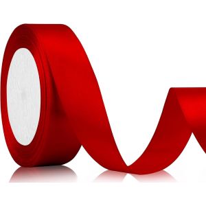Mevronisshop-Ruban Cadeau De Satin Rouge 22 M X 20 Mm De Large - Pour Mariage, Travaux Manuels Et Emballage Cadeau - D&eacute;coration De Mariage (Rouge) - Neuf