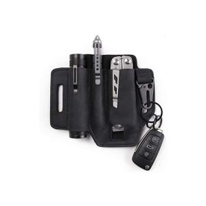Pochette Multi-Outils En Cuir De Qualité Supérieure - Étui Edc Élégant Avec Boucle De Ceinture Pour Outils, Stylos Et Plus Encore - Parfait Pour Les Aventures En Plein Air ! - Neuf