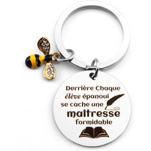 Kal-Cadeau Maitresse D'école Fin D'année,Cadeau Maitresse Noël,Porte Clef Maitresse,Cadeau Personnalisé Maitresse,Merci Maitresse Cadeau,Merci Maitresse Cadeau,Idee Cadeau Maitresse,Cadeaux Maitresse - Neuf