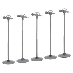 Microphone pour maison de poupee 1:6, instrument de musique pour figurines d'action, rose - Neuf