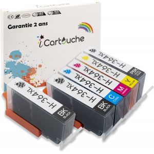 Cartouches d'encre Compatible pour HP 364XL Deskjet D5400 D5460 Officejet 7515 Photosmart 7510 7520 B8550 B410 C310 C410 C5300 C5370 C5380 C6300 C6350 D5400 D7500 D7560 (2BK 1C 1M 1Y 1PBK) - Neuf