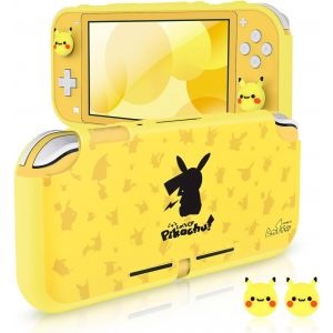 Coque de Protection Compatible avec Switch, Coque en TPU avec 2 Jolies Poignées de Pouce, Accessoires Anti-Rayures et Absorption des Chocs pour Switch 2017, Jaune - Neuf