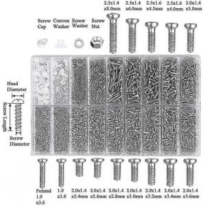 Kit De R&eacute;paration De Lunettes, Assortiment Universel D'&eacute;crou &Agrave; Vis De Lunettes Avec Tournevis Magn&eacute;tique, Vis, Pincettes, Tissu De Lunettes Compatible Avec Watch Repai - Neuf