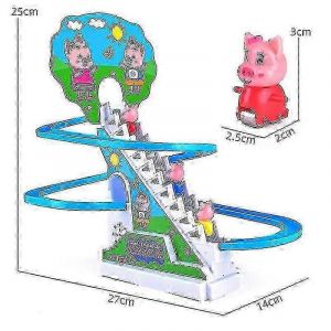 Pingouin amusant grimpant les escaliers, jouets musicaux pour enfants, puzzle parent-enfant, toboggan de dinosaure, jouets interactifs, jouets de wagon électrique Hr-Cochon - Neuf