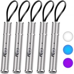 Hljhj-5pack Lampe Stylo Rechargeable, Mini Lampe De Poche Edc Ultra-Compacte, Lampe De Poche 500 Lumen Avec 3 Modes, Lampe D'inspection Médicale Pour Le Camping Et L'extérieur Réparation - Neuf