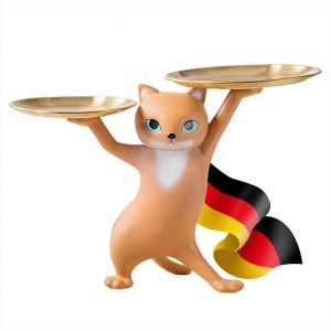 Meimie-Élégante Figurine De Chat Pour Décoration De Table-Sculpture Décorative Pour Bureau-Décoration De Couloir-Étagère Pratique Pour Clés,Bijoux Et Petits Objets-Cadeau Pour Les Amoureux - Neuf