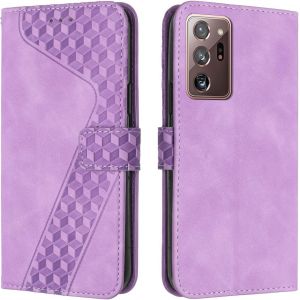 SJZG-Coque Pour Samsung Galaxy Note 20 Ultra, Etui Protection Housse Premium En Cuir Pu Portefeuille &Eacute;tui T&eacute;l&eacute;phone [Fermoir Magn&eacute;tique] [Fentes Pour Cartes] Flip Case&iquest;Pourpre - Neuf