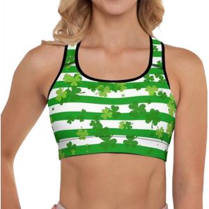 Soutien Gorge Blanc Soutien Gorge Avec Armature Sport Pour Femmes Imprimé Amusant Yoga D Entraînement Haut Pour Femmes Coton Sans Armature - Neuf