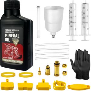 Mevronisshop-Kit Purge Freins Pour Shimano, Kit De Purge De Frein Hydraulique Velo, Kit Purge Frein Vtt Avec Adaptateurs En Laiton Et 150ml De Liquide De Frein - Neuf