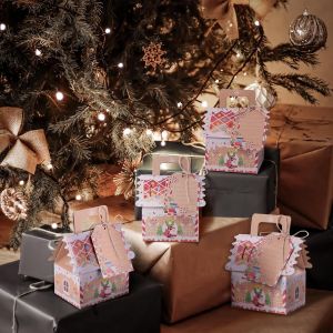 Lot de 20 boîtes cadeaux de Noël en papier kraft, emballage cadeau fantaisie pour calendrier de l'Avent - Neuf