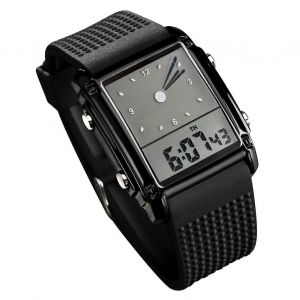 Hommes Montre Électronique Led Cadran Oblong Sangle Réglable Veilleuse Étanche Haute Précision Lisible Décoratif Unisexe Couple Sports Montre-Bracelet - Neuf