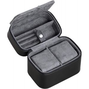 Organisateur De Rangement Pour &Eacute;tui De Voyage Pour 2 Montres, Ecrins Pour Montres | Protection Portable Robuste Avec Fermeture &Agrave; Glissi&egrave;re S'adapte &Agrave; Toutes Les Montres-Bracelets (Tan/Marron) - Neuf