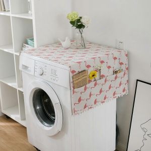 Housse anti-poussiere multifonctionnelle pour machine a laver, sac de rangement, impermeable rose 70 x 170 cm - Neuf