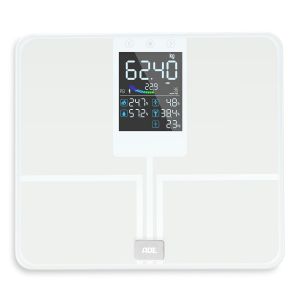 Balance Pese Personnes Impedancemetre | Balance Numerique Avec Grand &Eacute;cran Couleur | Toutes Les Valeurs En Un Coup D'?Il | P&egrave;se Personne Masse Graisseuse Et Muscle Jusqu'&agrave; 200 Kg | Blanc - Neuf