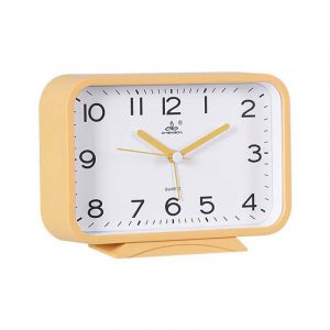 Réveil Silencieux Simple À Piles,Horloge D'Apprenticumbria Pour Étudiant,Décoration De Table De Oral Et Pour Chambre À Coucher Et Bureau.B4-Yellow Rectangle. - Neuf