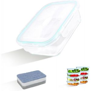 Bo&icirc;tes-Repas En Verre [Lot De 3pi&egrave;ce 800ml] R&eacute;cipients Avec Fermeture &Agrave; Clic Conteneurs De Nourriture &Eacute;tanches Bo&icirc;tes De Repas Pour Contr&ocirc;ler Les Portions De Nourriture Sans Bpa - Neuf
