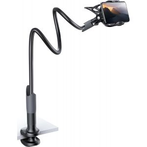 Support De T&eacute;l&eacute;phone R&eacute;glable - Support Universel Rotatif &Agrave; 360&deg; Pour Iphone 14 Pro Max Plus, 13/12/11 Pro Max, Mini, Xs Max Xr X 8 7 6, Switch, Samsung, Smartphones - Noir - Neuf