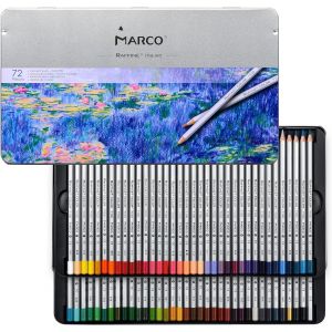 Crayons De Couleur &Agrave; Base D'huile S&eacute;rie 7100 72 Couleurs Mines &Eacute;paisses De Craie &Agrave; L'huile Bois Hexagonal Illustration Et Graffiti Bo&icirc;te En Fer Pour D&eacute;butants Et Amateurs De Peinture - Neuf