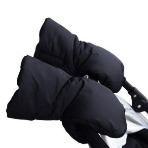 Protège-Mains Pour Poussette, Gants D'hiver Extra Épais, Imperméables Et Antigel, Accessoire Pour Poussette Et Landau (Noir) - Neuf