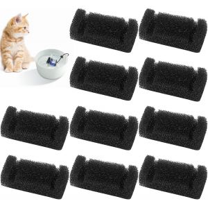 Kalanka-12 Pi&egrave;ces Filtre Fontaine &Agrave; Eau Pour Chat, Filtre Mousse Pompe Fontaine Chat, Filtres En &Eacute;ponge Fontaine Pour Chat, Remplacements D'&eacute;ponge De Filtre Fourniture Eau Potable Propre Pour Chat - Neuf