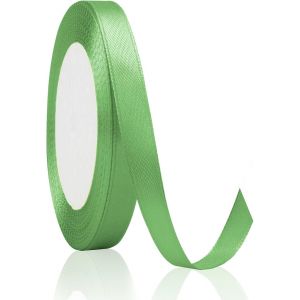 Ruban De Satin Vert Et Rouge Pour Cadeau De Noël - 1 Cm X 22 M, En Tissu - Neuf